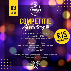 Bbq zaterdag 3 juni